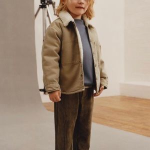 ZARA Fleece Lined Denim Overshirt 
Brand new